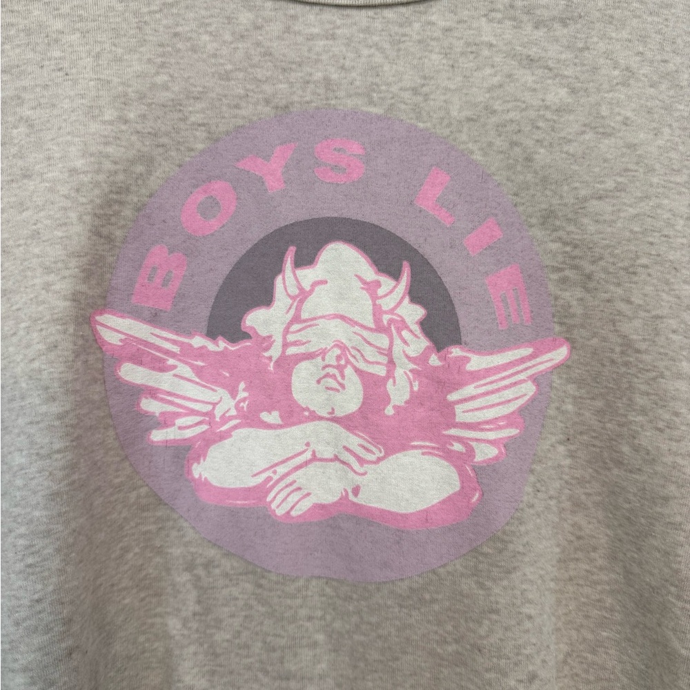 NWT Boys Lie Blindsided Fair Play Cropped Shirt | Size M - Picture 3 of 8